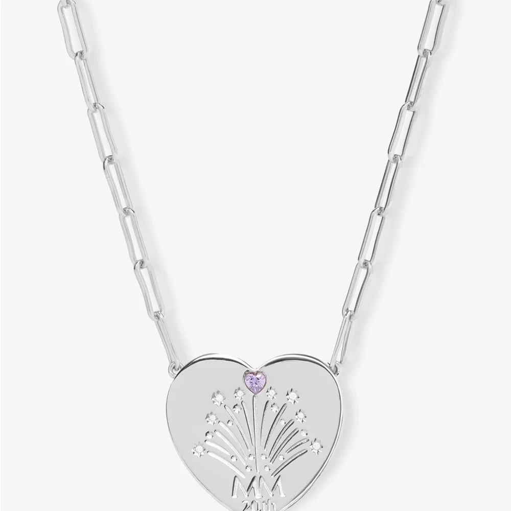 NWT - MELINDA MARIA Limited Edition Silver Heart Necklace - Picture 3 of 5